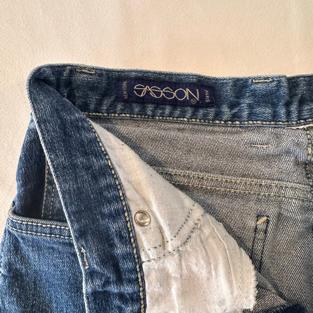 Vintage Sasson High Rise Straight Leg Jeans | Classic Blue Denim | 90s Fit | Sm - Picture 3 of 8